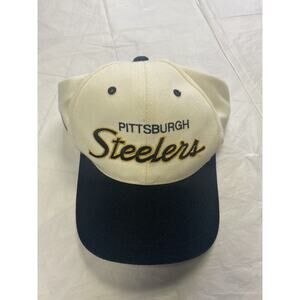 Vintage Sports Specialties Script Pittsburgh Steelers Snapback NFL Hat Pro Line